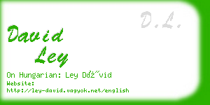 david ley business card